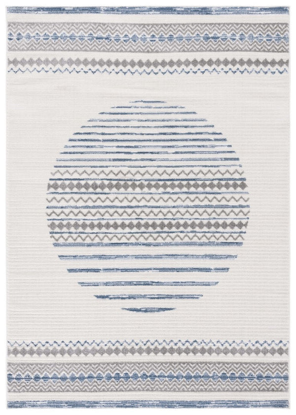 Safavieh Alamo 775 Solid Flat Weave Rug Ivory / Navy ALM775N-9