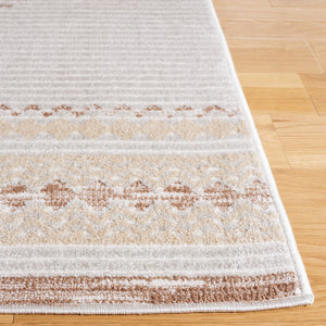 Safavieh Alamo 775 Solid Flat Weave Rug Ivory / Brown ALM775T-9