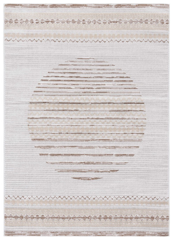 Safavieh Alamo 775 Solid Flat Weave Rug Ivory / Brown ALM775T-9