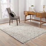 Jaipur Living Alpine Hand-Knotted Stripe White/ Gray Area Rug (12'X15')