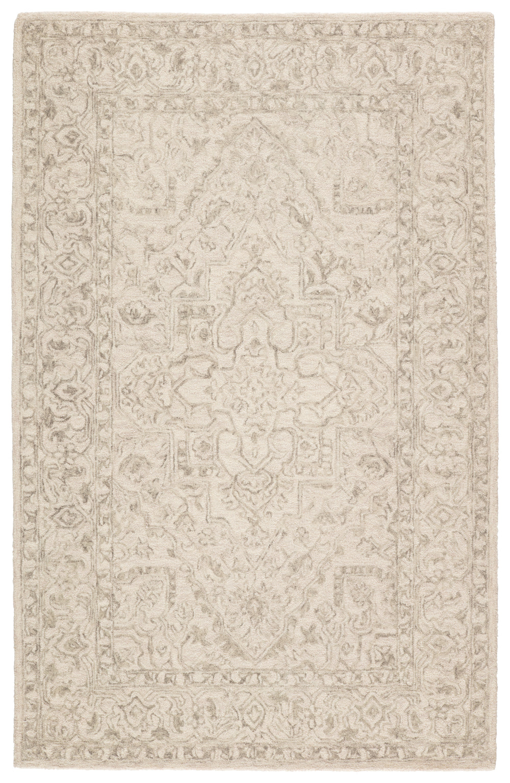 Jaipur Living Lena Handmade Medallion Light Gray/ Cream Area Rug (9'X12')