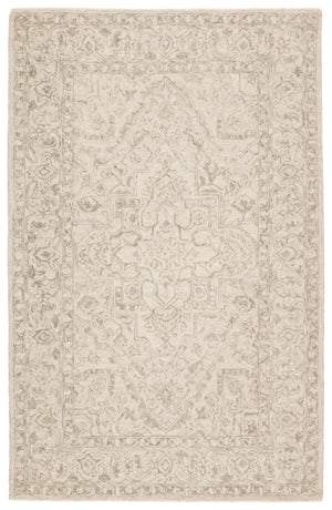 Jaipur Living Lena Handmade Medallion Light Gray/ Cream Area Rug (9'X12')