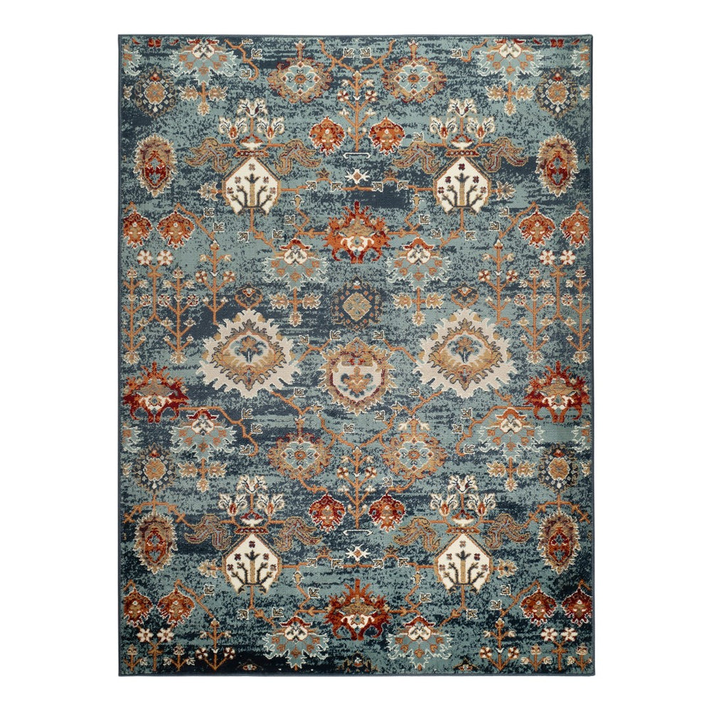 AMER Rugs Allure ALU-10 Power-Loomed Oriental Classic Area Rug Teal 8'9" x 11'9"