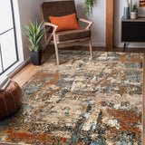 AMER Rugs Allure ALU-11 Power-Loomed Abstract Modern & Contemporary Area Rug Orange 8'9" x 11'9"