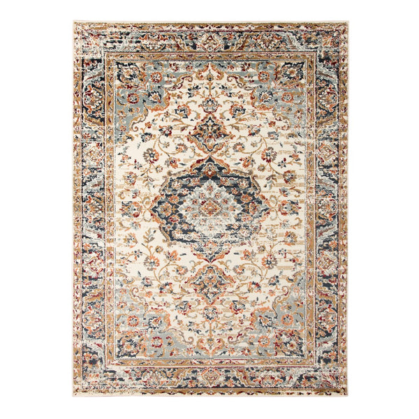AMER Rugs Allure ALU-3 Power-Loomed Medallion Classic Area Rug Ivory 8'9" x 11'9"