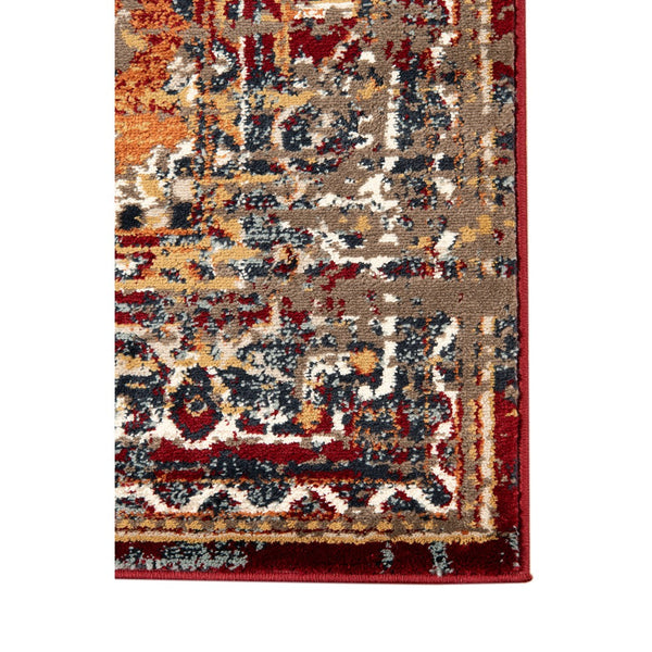 AMER Rugs Allure ALU-4 Power-Loomed Medallion Classic Area Rug Red 8'9" x 11'9"