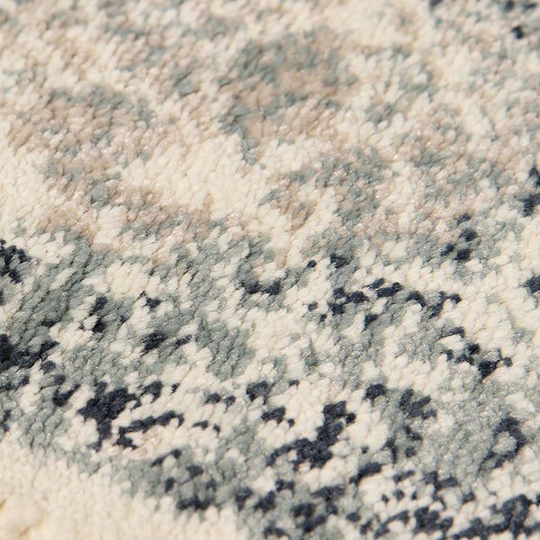 AMER Rugs Allure ALU-6 Power-Loomed Medallion Classic Area Rug Blue 8'9" x 11'9"