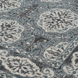 AMER Rugs Alexandria ALX-10 Power-Loomed Bordered Transitional Area Rug Blue 8'9" x 11'9"