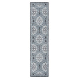 AMER Rugs Alexandria ALX-10 Power-Loomed Bordered Transitional Area Rug Blue 2'6" x 10'3"