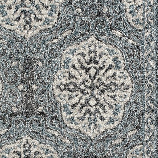 AMER Rugs Alexandria ALX-10 Power-Loomed Bordered Transitional Area Rug Blue 8'9" x 11'9"