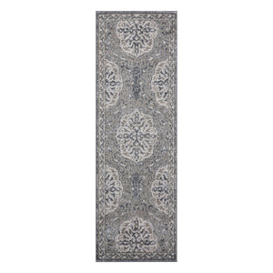 AMER Rugs Alexandria ALX-11 Power-Loomed Bordered Transitional Area Rug Walnut 2' x 6'