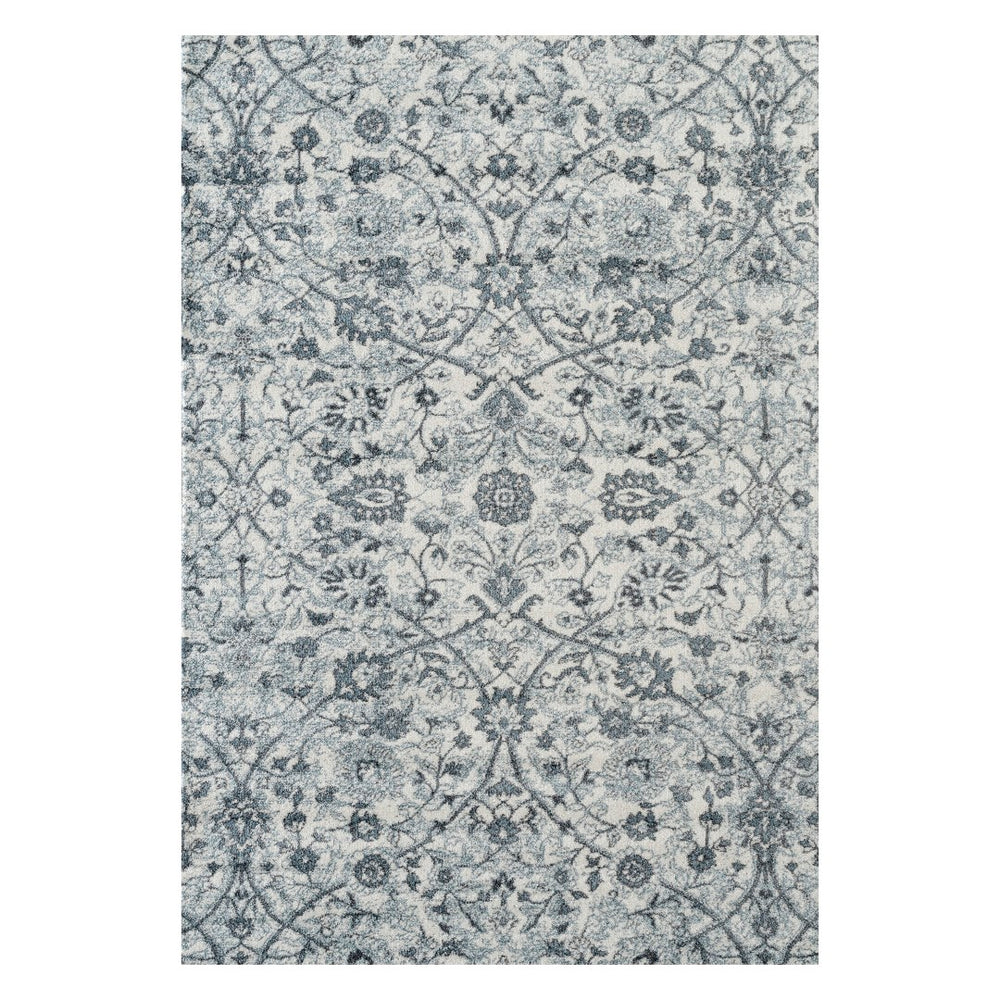 AMER Rugs Alexandria ALX-24 Power-Loomed Floral Transitional Area Rug Light Blue 8'9" x 11'9"