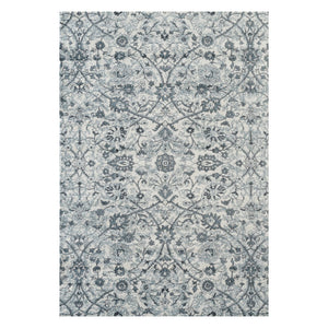 AMER Rugs Alexandria ALX-24 Power-Loomed Floral Transitional Area Rug Light Blue 8'9" x 11'9"