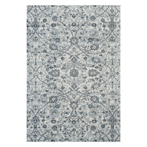 AMER Rugs Alexandria ALX-24 Power-Loomed Floral Transitional Area Rug Light Blue 8'9" x 11'9"