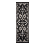 AMER Rugs Alexandria ALX-44 Power-Loomed Bordered Transitional Area Rug Black 2' x 6'