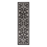 AMER Rugs Alexandria ALX-44 Power-Loomed Bordered Transitional Area Rug Black 2'6" x 10'3"