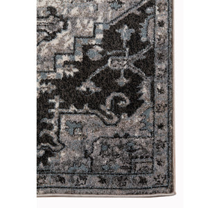 AMER Rugs Alexandria ALX-49 Power-Loomed Medallion Transitional Area Rug Gray 8'9" x 11'9"