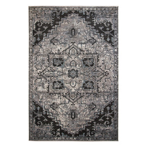 AMER Rugs Alexandria ALX-49 Power-Loomed Medallion Transitional Area Rug Gray 8'9" x 11'9"