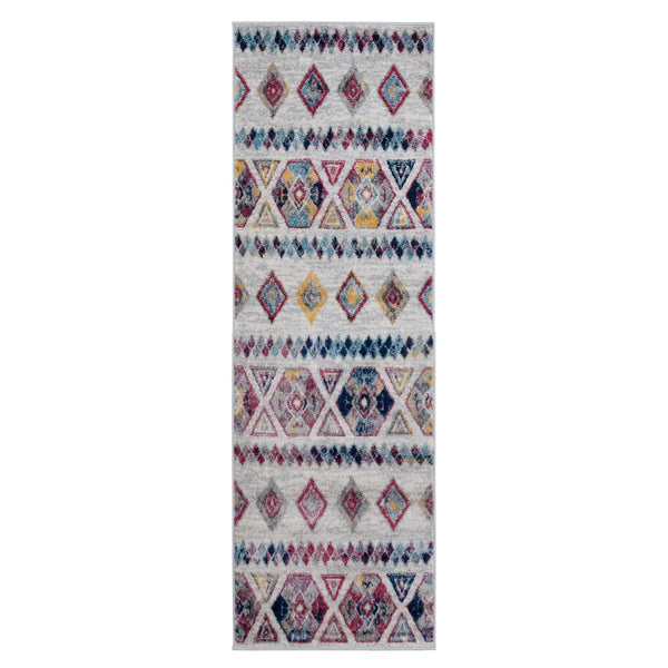 AMER Rugs Alexandria ALX-80 Power-Loomed Geometric Transitional Area Rug Multicolor 2' x 6'