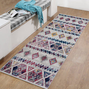 AMER Rugs Alexandria ALX-80 Power-Loomed Geometric Transitional Area Rug Multicolor 2' x 6'