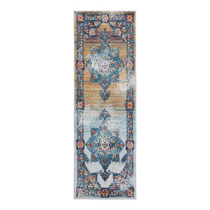 AMER Rugs Alexandria ALX-82 Power-Loomed Bordered Transitional Area Rug Orange 2' x 6'