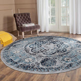AMER Rugs Alexandria ALX-83 Power-Loomed Bordered Transitional Area Rug Gray 6'7" x 6'7"R