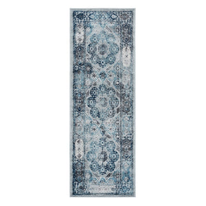 AMER Rugs Alexandria ALX-83 Power-Loomed Bordered Transitional Area Rug Gray 2' x 6'