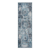 AMER Rugs Alexandria ALX-83 Power-Loomed Bordered Transitional Area Rug Gray 2'6" x 10'3"