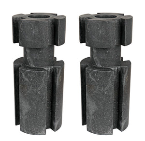 Noir Doom Candle Holder Set of 2 AM-278BM2