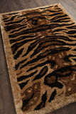 Chandra Rugs Amazon 60% Wool + 40% Polyester Hand-Woven Contemporary Rug Tan/Gold/Brown/Black 9' x 13'