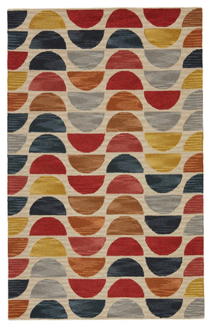 Jaipur Living Amado Collection AMA03 Carson 100% Wool Handmade Mid-Century Modern Geometric Rug RUG147455