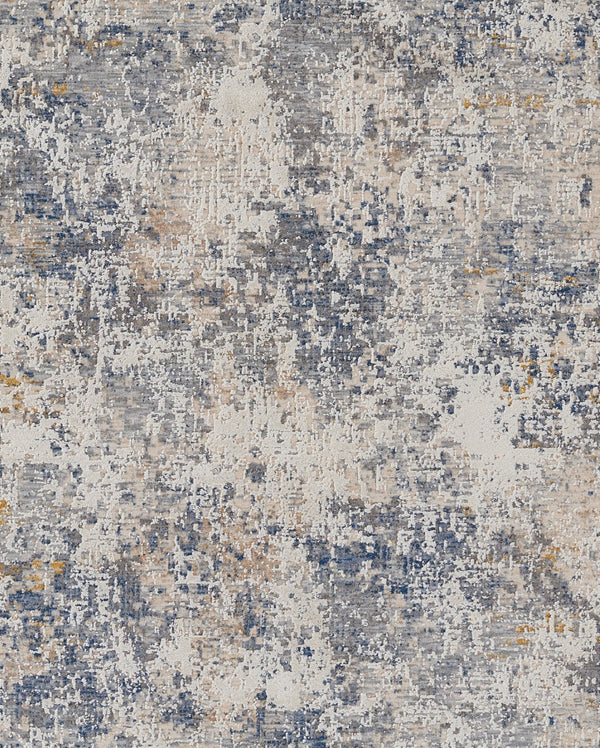 Momeni Amara AMA-2 Machine Made Transitional Abstract Indoor Area Rug Blue 8'10" x 12'7" AMAR0AMA-2BLU8AC7