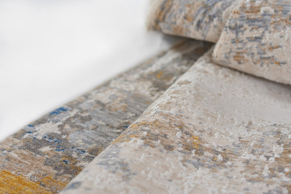 Momeni Amara AMA-4 Machine Made Transitional Abstract Indoor Area Rug Gold 8'10" x 12'7" AMAR0AMA-4GLD8AC7