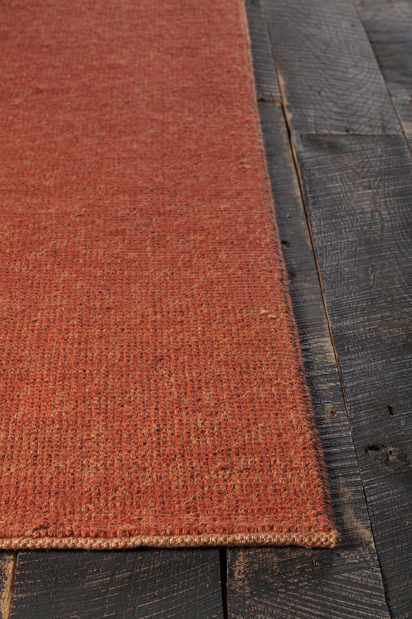 Chandra Rugs Amco 100% Jute Hand-Woven Contemporary Rug Rust 7'9 x 10'6