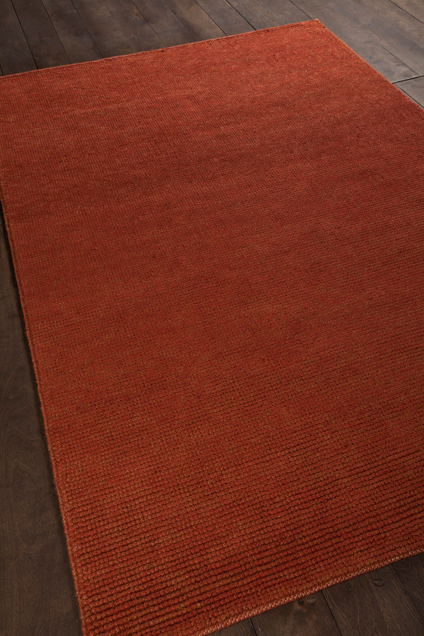 Chandra Rugs Amco 100% Jute Hand-Woven Contemporary Rug Rust 7'9 x 10'6
