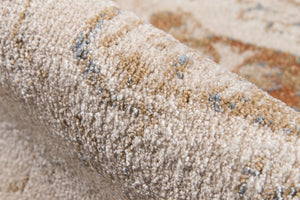 Momeni Amelia AM-03 Machine Made Traditional Medallion Indoor Area Rug Beige 9'3" x 12'6" AMELIAM-03BGE93C6