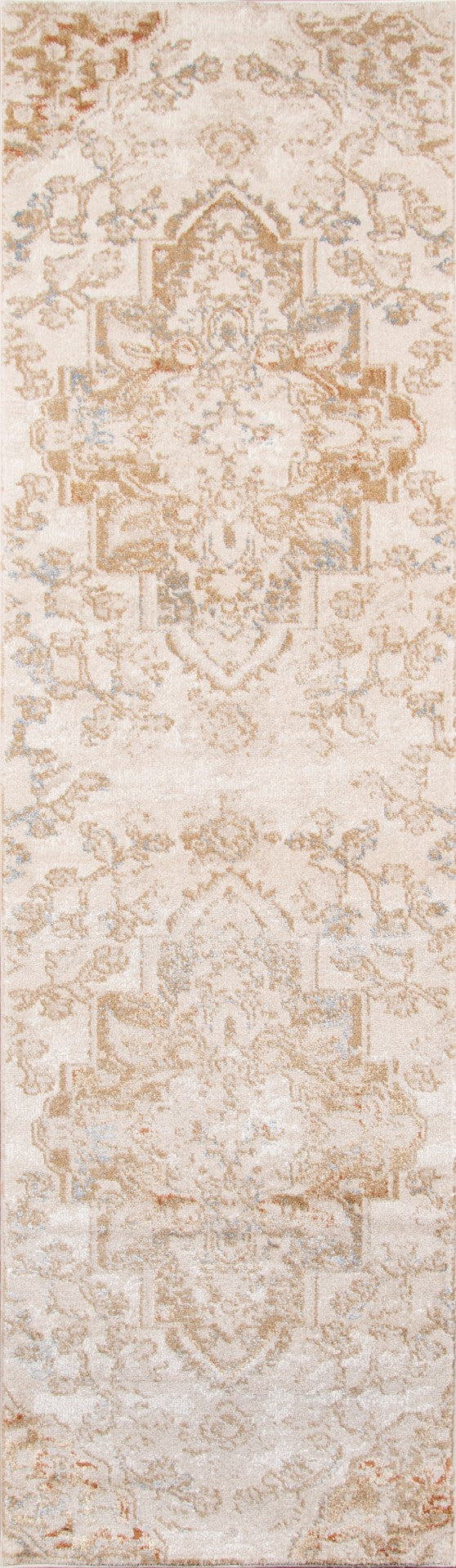 Momeni Amelia AM-03 Machine Made Traditional Medallion Indoor Area Rug Beige 9'3" x 12'6" AMELIAM-03BGE93C6