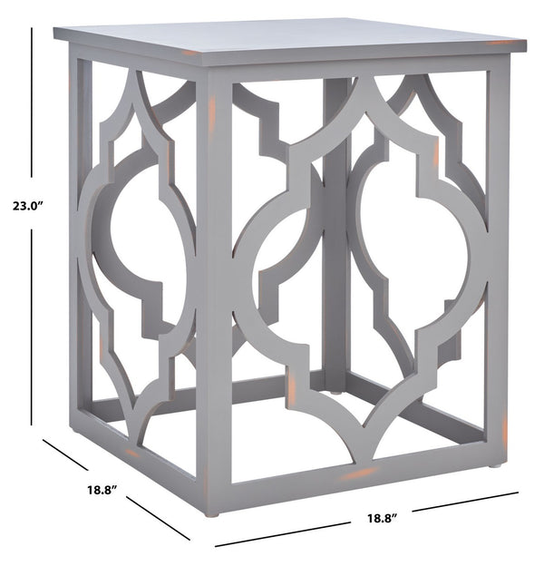 Safavieh Milo Trellis Gold Leaf End Table AMH1508D