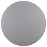 Greta Round Top Accent Table  Warm Grey Wood AMH6603F