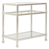 Hanzel Silver Leaf Glass Side Table