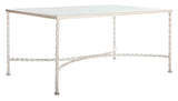 Matilda Silver Leaf Glass Coffee Table