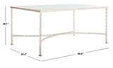 Matilda Silver Leaf Glass Coffee Table