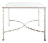 Matilda Silver Leaf Glass Coffee Table