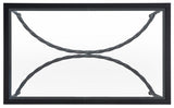 Safavieh Matilda Silver Leaf Glass Coffee Table Black  Metal / Silver Leaf/ Glass AMH8318C