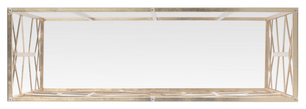 Sean Gold Leaf Console Table Gold Metal / Tempered Glass AMH8342A