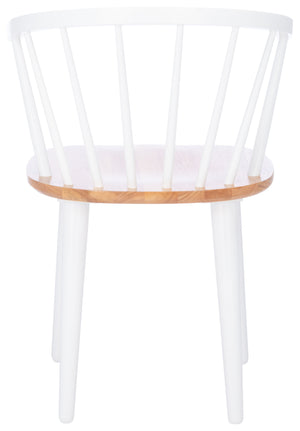 Safavieh Blanchard 18''H Curved Spindle Side Chair - Set of 2 Natural/White AMH8512F-SET2