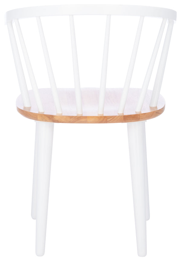 Safavieh Blanchard 18''H Curved Spindle Side Chair - Set of 2 Natural/White AMH8512F-SET2