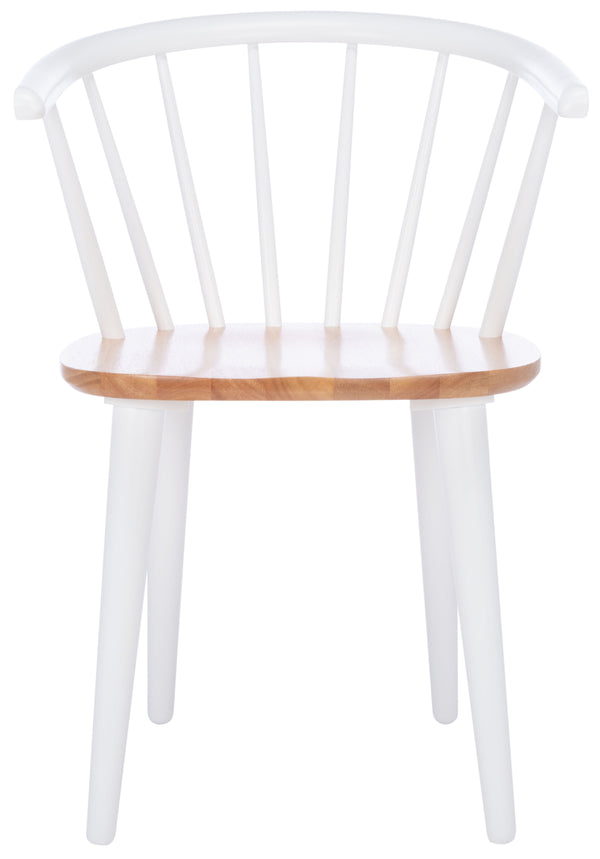 Safavieh Blanchard 18''H Curved Spindle Side Chair - Set of 2 Natural/White AMH8512F-SET2