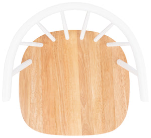 Safavieh Blanchard 18''H Curved Spindle Side Chair - Set of 2 Natural/White AMH8512F-SET2