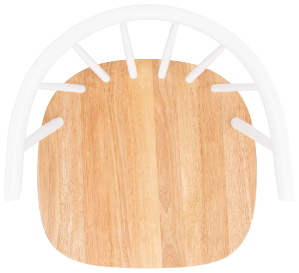 Safavieh Blanchard 18''H Curved Spindle Side Chair - Set of 2 Natural/White AMH8512F-SET2